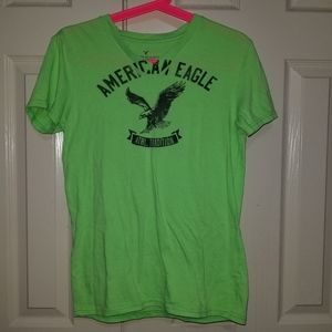 American eagle athletic fit XS green v-neck